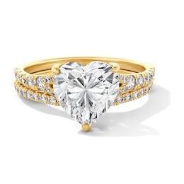 2-3/4 CT. T.W. Heart-Shaped Certified Lab-Grown Diamond Bridal Set in 14K Gold (F/VS2)