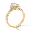 Thumbnail Image 3 of 1-3/8 CT. T.W. Emerald-Cut Certified Lab-Grown Diamond Frame Crossover Shank Engagement Ring in 14K Gold (F/VS2)