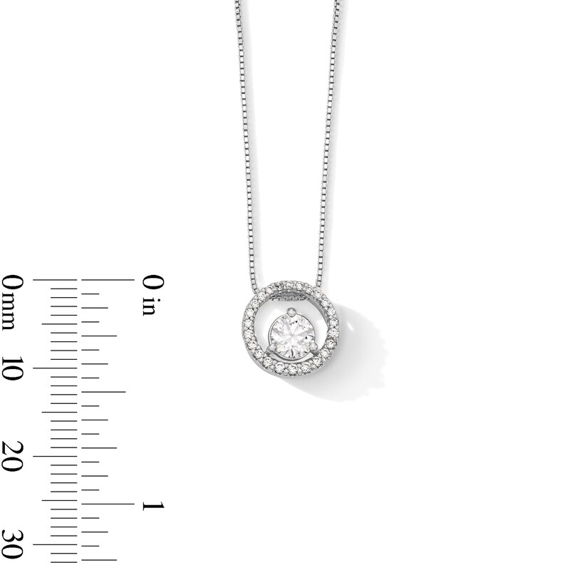 Main Image 3 of 5/8 CT. T.W. Certified Lab-Grown Diamond Frame Pendant in 10K White Gold (F/VS2) - 18"