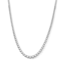 5 CT. T.W. Certified Lab-Grown Diamond Graduated Riviera Necklace in Sterling Silver (F/VS2)