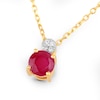 Thumbnail Image 2 of 5.0mm Certified Ruby and Diamond Accent Pendant in 10K Gold