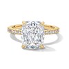 Thumbnail Image 1 of 5-1/3 CT. T.W. Cushion-Cut Certified Lab-Grown Diamond Engagement Ring in 14K Gold (F/VS2)