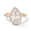 Thumbnail Image 1 of 3-1/2 CT. T.W. Pear-Shaped Certified Lab-Grown Diamond Frame Engagement Ring in 14K Gold (F/VS2)