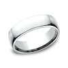 Thumbnail Image 1 of 6.5mm Comfort-Fit Euro Engravable Wedding Band in 10K White Gold (1-2 Lines)