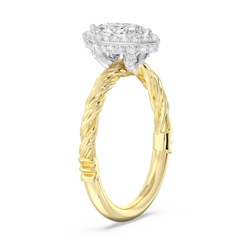 Main Image 2 of Enchanted Disney Rapunzel 7/8 CT. T.W. Marquise-Cut Diamond Frame Engagement Ring in 14K Gold