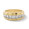 Thumbnail Image 1 of 1 CT. T.W. Diamond Seven Stone Stepped Edge Band in 10K Gold