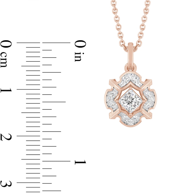 Main Image 3 of Enchanted Star Aurora 1/2 CT. T.W. Certified Lab-Grown Diamond Pendant in Two-Tone Sterling Silver (F/SI2) - 19"