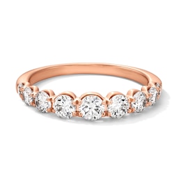 1 CT. T.W. Certified Lab-Grown Diamond Graduated Band in 14K Rose Gold (F/VS2)