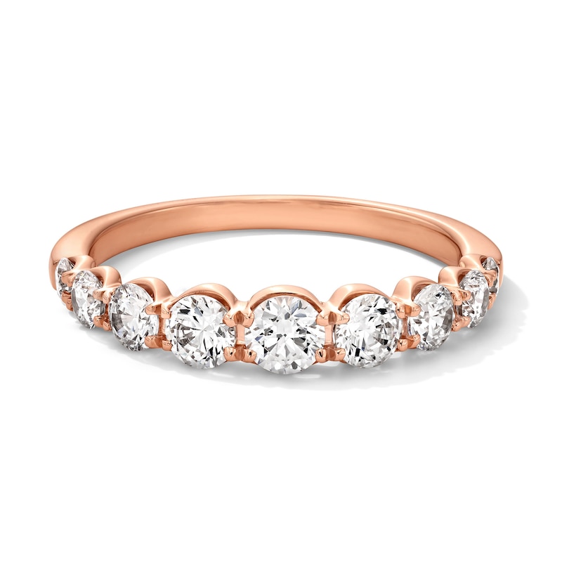 Main Image 1 of 1 CT. T.W. Certified Lab-Grown Diamond Graduated Band in 14K Rose Gold (F/VS2)