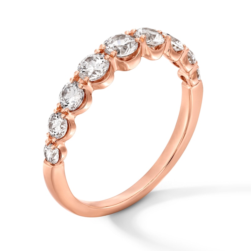 Main Image 2 of 1 CT. T.W. Certified Lab-Grown Diamond Graduated Band in 14K Rose Gold (F/VS2)
