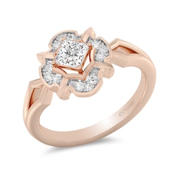 Enchanted Star Aurora 1/2 CT. T.W. Certified Lab-Grown Diamond Ring in Sterling Silver and 14K Rose Gold Plate (F/SI2)