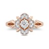 Thumbnail Image 4 of Enchanted Star Aurora 1/2 CT. T.W. Certified Lab-Grown Diamond Ring in Sterling Silver and 14K Rose Gold Plate (F/SI2)