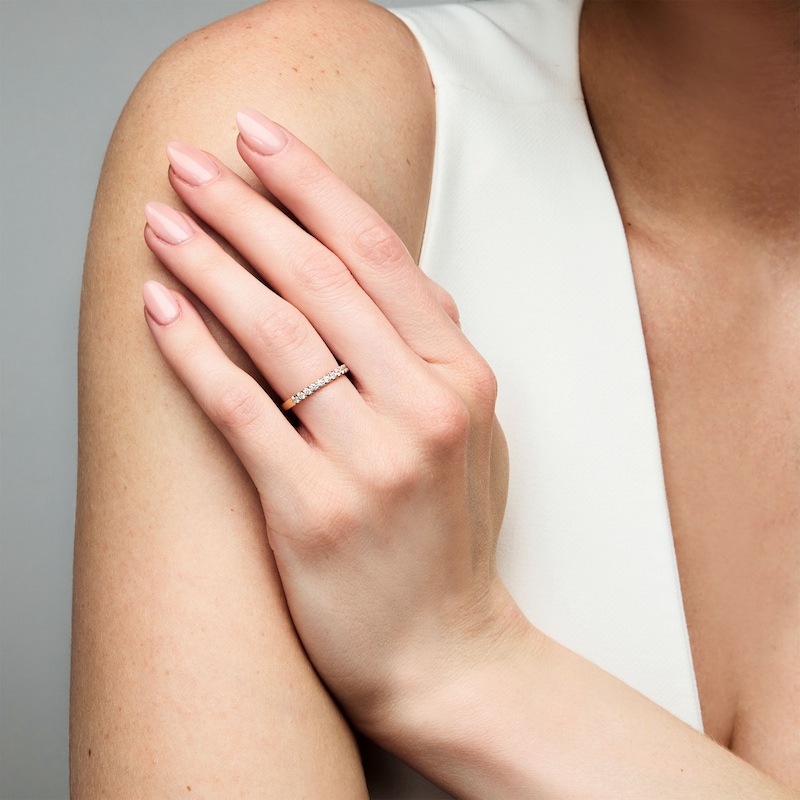 Main Image 2 of 1/2 CT. T.W. Diamond Anniversary Band in 14K Rose Gold