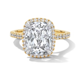 4-1/2 CT. T.W. Elongated Cushion-Cut Certified Lab-Grown Diamond Frame Engagement Ring in 14K Gold (F/VS2)