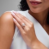 Thumbnail Image 2 of 4-1/2 CT. T.W. Elongated Cushion-Cut Certified Lab-Grown Diamond Frame Engagement Ring in 14K Gold (F/VS2)