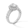 Thumbnail Image 3 of 4 CT. T.W. Oval Certified Lab-Grown Diamond Flower Frame Engagement Ring in 14K White Gold (F/VS2)