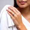 Thumbnail Image 2 of 1 CT. T.W. Oval Certified Lab-Grown Diamond Frame Bridal Set in 14K Gold (F/VS2)