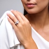 Thumbnail Image 2 of 3-1/4 CT. T.W. Oval Certified Lab-Grown Diamond Frame Engagement Ring in 14K White Gold (F/VS2)