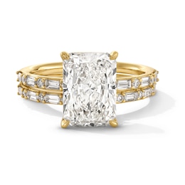 3-1/2 CT. T.W. Radiant-Cut Certified Lab-Grown Diamond Bridal Set in 14K Gold (F/VS2)