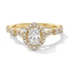 Thumbnail Image 1 of 1 CT. T.W. Oval Diamond Fancy Frame Engagement Ring in 14K Gold