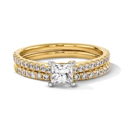 1 CT. T.W. Princess-Cut Diamond Bridal Set in 14K Gold