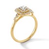 Thumbnail Image 3 of 5/8 CT. T.W. Emerald-Cut Diamond Double Octagon Frame Engagement Ring in 14K Gold