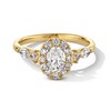 Thumbnail Image 1 of 1 CT. T.W. Oval Diamond Frame Engagement Ring in 14K Gold