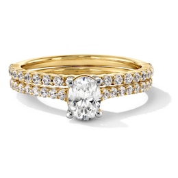 1 CT. T.W. Oval Diamond Bridal Set in 14K Gold