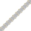 Thumbnail Image 1 of 1-3/4 CT. T.W. Multi-Diamond Grid Pattern Link Bracelet in 10K Gold - 8.5"