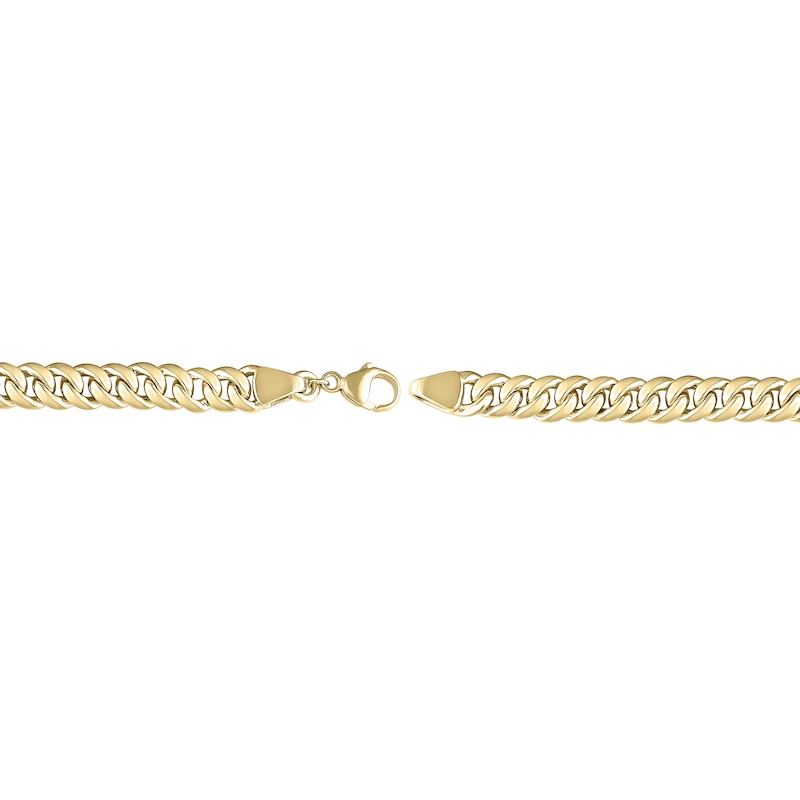 Main Image 3 of 1/5 CT. T.W. Diamond Cross Plaque Miami Cuban Curb Chain Bracelet in 10K Gold - 8.5"