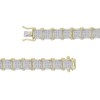 Thumbnail Image 2 of 4 CT. T.W. Multi-Diamond Grid Pattern Link Necklace in 10K Gold - 20"