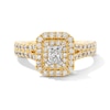 Thumbnail Image 1 of 1 CT. T.W. Radiant-Cut Diamond Frame Engagement Ring in 14K Gold