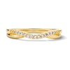 Thumbnail Image 1 of 1/15 CT. T.W. Diamond Split Contour Band in 14K Gold