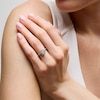 Thumbnail Image 2 of 1 CT. T.W. Oval Certified Lab-Grown Diamond Frame Engagement Ring in Platinum (F/SI2)