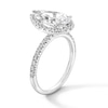 Thumbnail Image 2 of 3-1/2 CT. T.W. Pear-Shaped Certified Lab-Grown Diamond Frame Engagement Ring in Platinum (F/VS2)