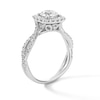 Thumbnail Image 3 of 1-1/2 CT. T.W. Certified Lab-Grown Diamond Cushion Frame Engagement Ring in Platinum (F/SI2)