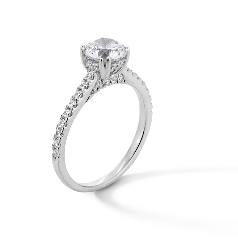 Main Image 3 of 1-1/3 CT. T.W. Certified Lab-Grown Diamond Engagement Ring in Platinum (F/SI2)