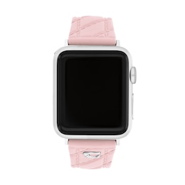Ladies' Coach Apple Watch Straps Pink Interchangeable Replacement Band Smart Watch Attachment (Model: 14700297)