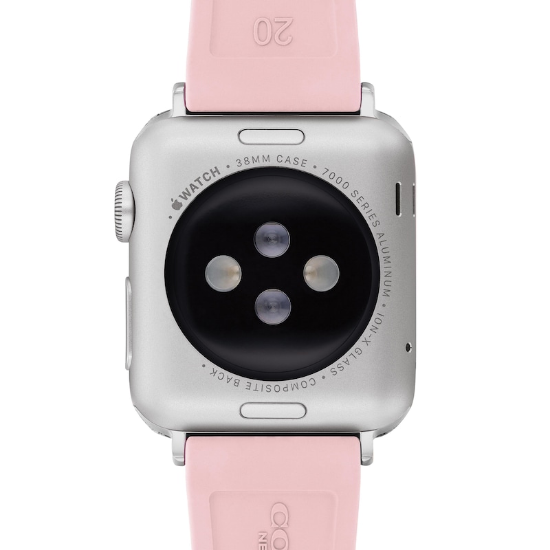 Main Image 3 of Ladies' Coach Apple Watch Straps Pink Interchangeable Replacement Band Smart Watch Attachment (Model: 14700297)