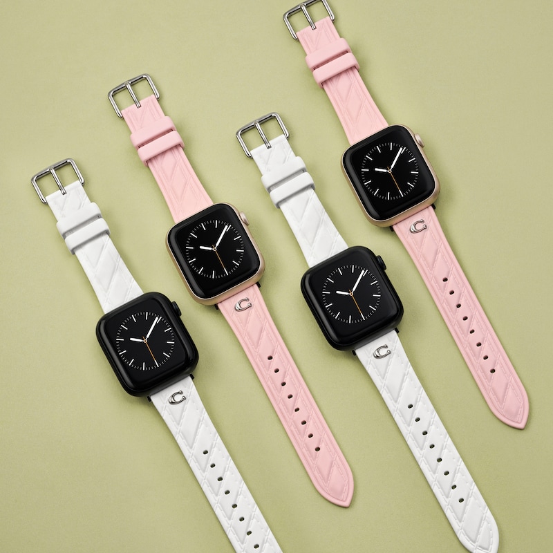 Main Image 6 of Ladies' Coach Apple Watch Straps Pink Interchangeable Replacement Band Smart Watch Attachment (Model: 14700297)