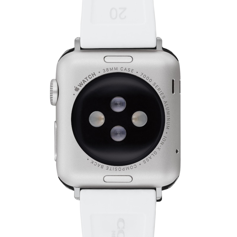 Main Image 3 of Ladies' Coach Apple Watch Straps White Interchangeable Replacement Band Smart Watch Attachment (Model: 14700309)