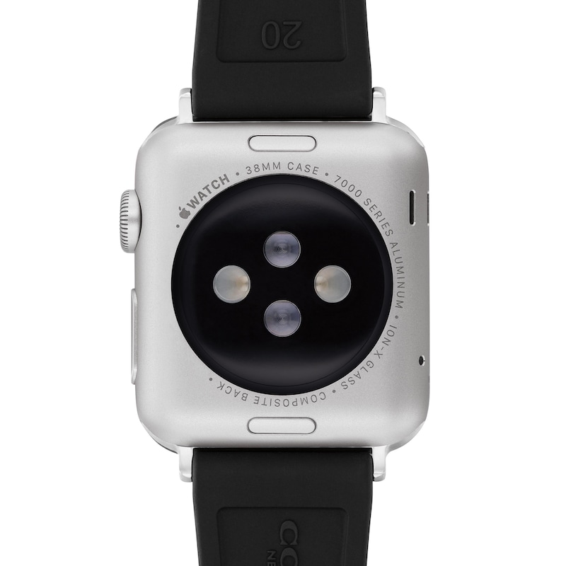 Main Image 3 of Ladies' Coach Apple Watch Straps Black Interchangeable Replacement Band Smart Watch Attachment (Model: 14700310)
