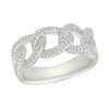 Thumbnail Image 1 of 1/3 CT. T.W. Diamond Chain Link Fashion Ring in Sterling Silver