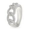 Thumbnail Image 3 of 1/3 CT. T.W. Diamond Chain Link Fashion Ring in Sterling Silver