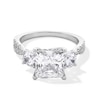Thumbnail Image 1 of 4 CT. T.W. Princess-Cut Certified Lab-Grown Diamond Three-Stone Engagement Ring in Platinum (F/SI2)