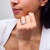Thumbnail Image 2 of 4 CT. T.W. Princess-Cut Certified Lab-Grown Diamond Three-Stone Engagement Ring in Platinum (F/SI2)