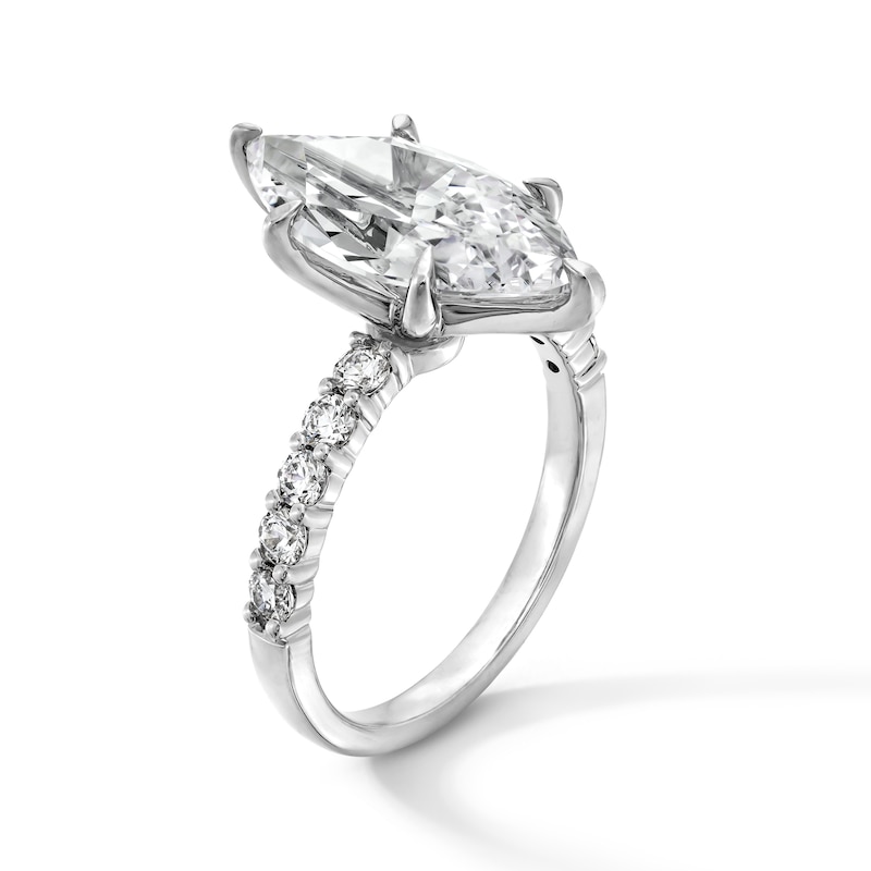 Main Image 3 of 4-1/2 CT. T.W. Marquise-Cut Certified Lab-Grown Diamond Engagement Ring in Platinum (F/VS2)
