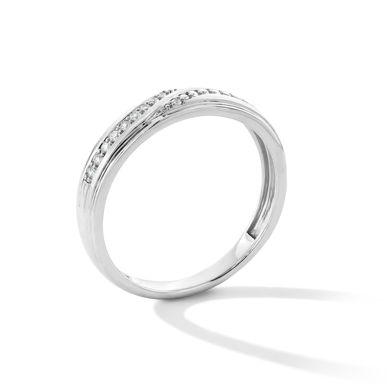 Main Image 5 of 1/2 CT. T.W. Certified Lab-Grown Diamond Bypass Wedding Ensemble in 10K White Gold (F/SI2)