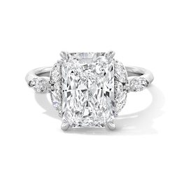 4-5/8 CT. Radiant-Cut Certified Lab-Grown Diamond Engagement Ring in 14K White Gold (F/VS2)