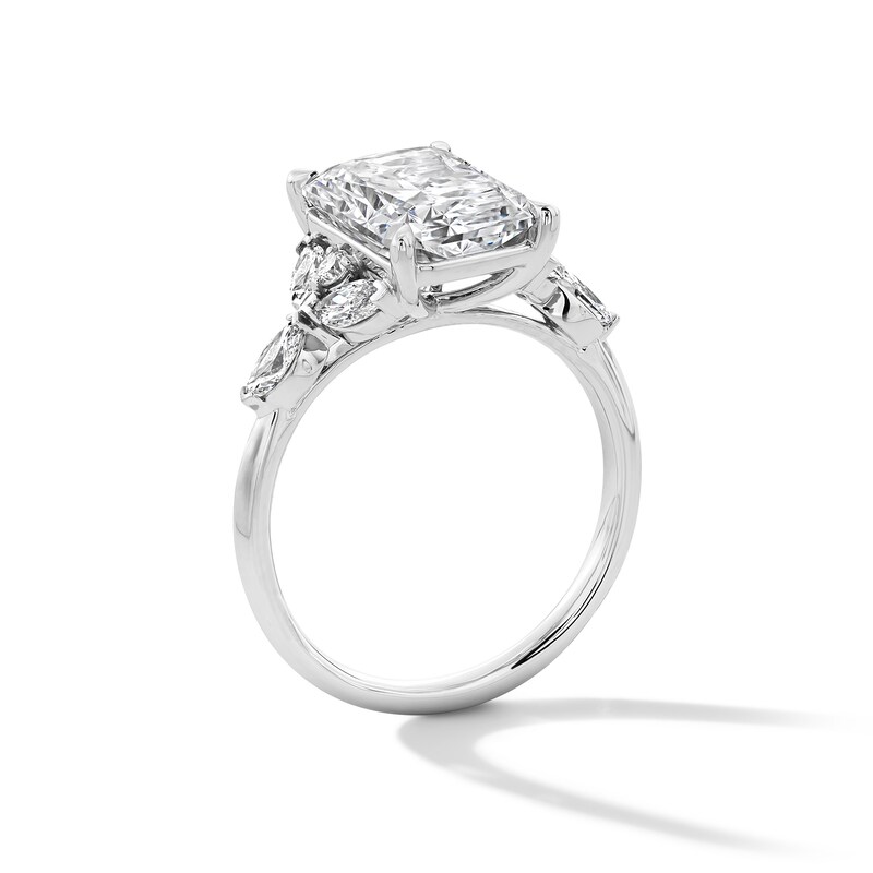 Main Image 3 of 4-5/8 CT. Radiant-Cut Certified Lab-Grown Diamond Engagement Ring in 14K White Gold (F/VS2)
